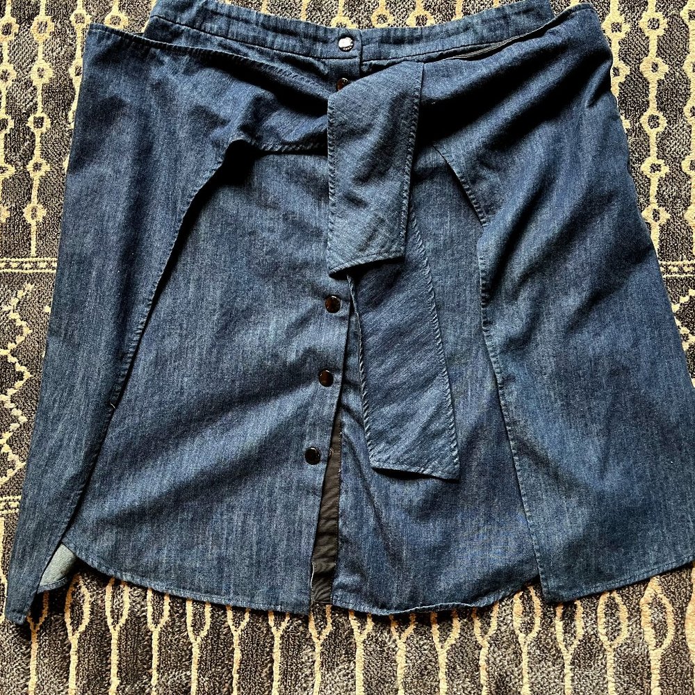 Rag and Bone Denim Skirt with Tie Sash Size 8